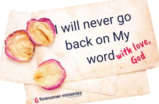 I will never go back on my word