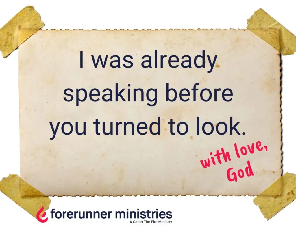 I was already speaking before you turned to look.
